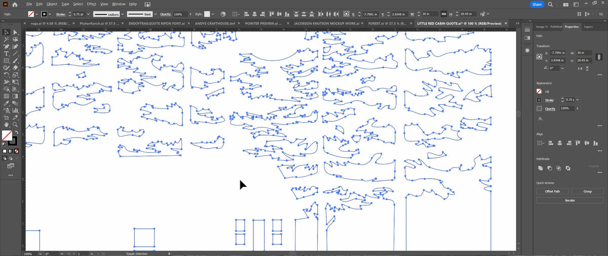 Cabin in the Woods Sign vector paths in design software (photo 10)