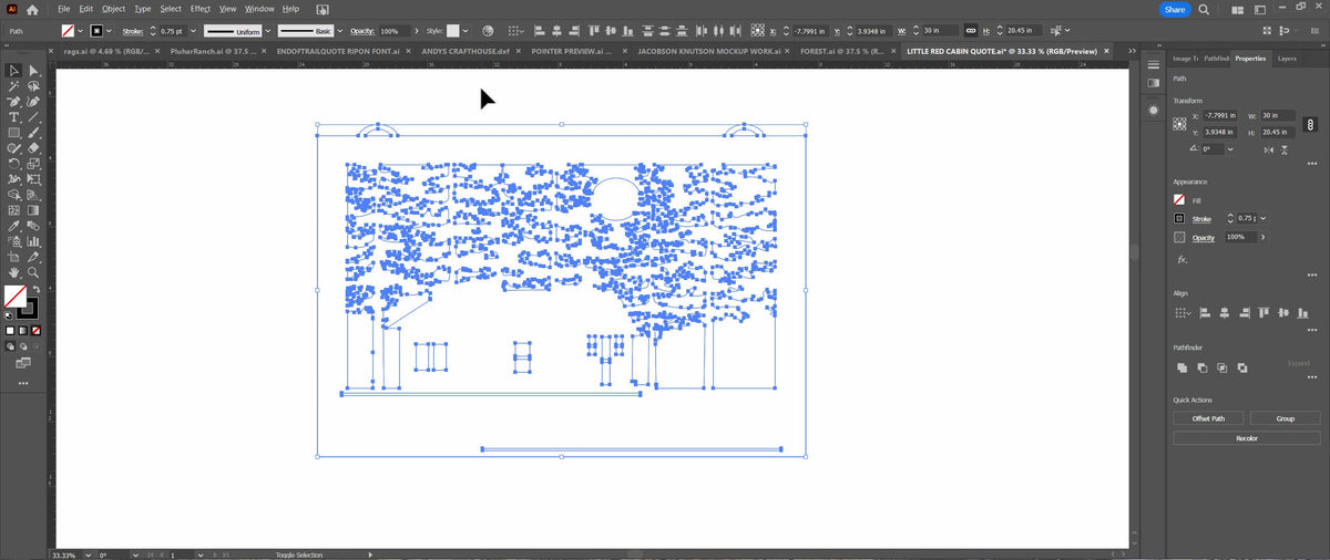 Cabin in the Woods Sign vector paths in design software (photo 7)