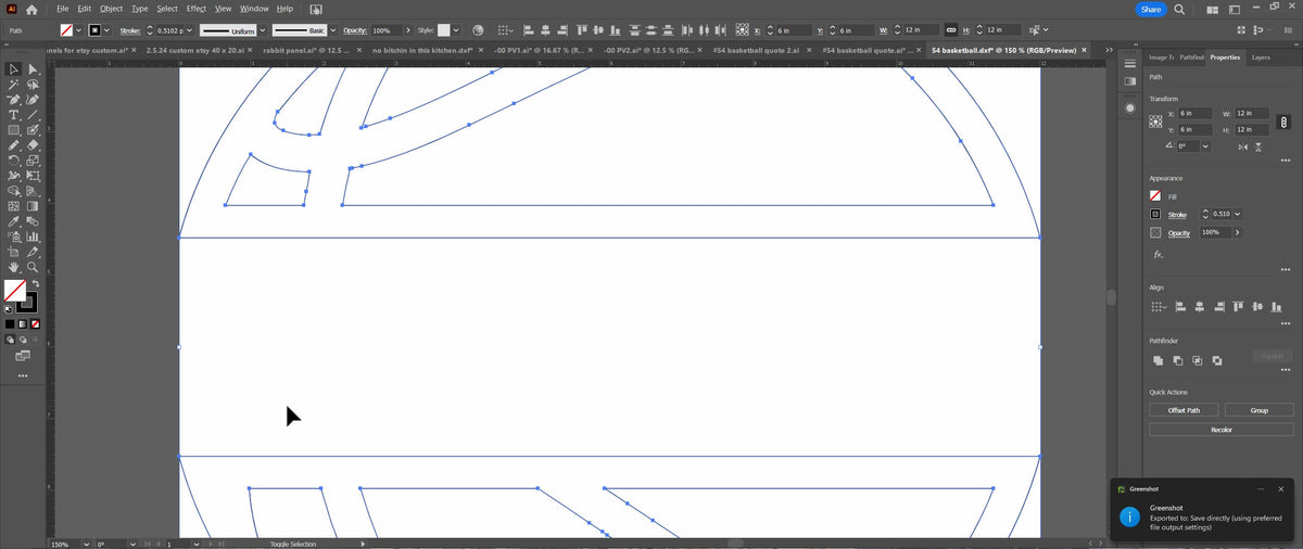 Personalized Basketball Sign vector paths in design software (photo 7)