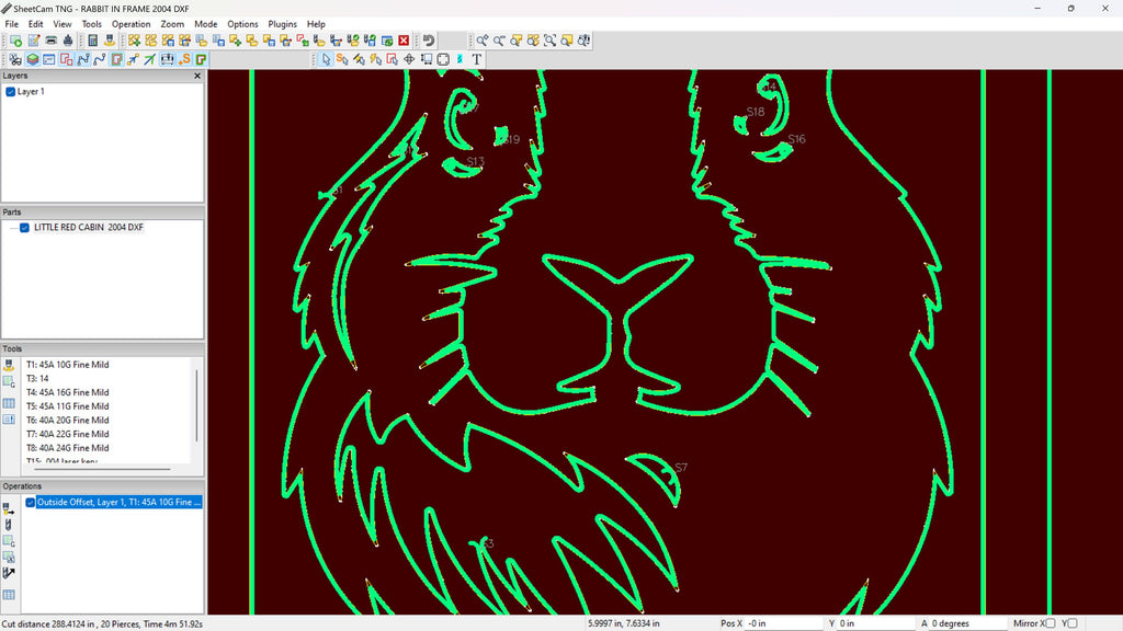 Rabbit Portrait Frame vector paths in design software (photo 4)