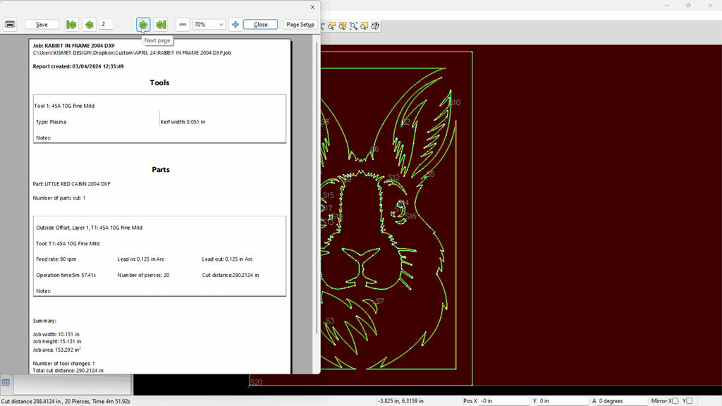 Rabbit Portrait Frame vector paths in design software (photo 8)