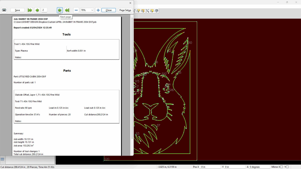 Rabbit Portrait Frame vector paths in design software (photo 8)