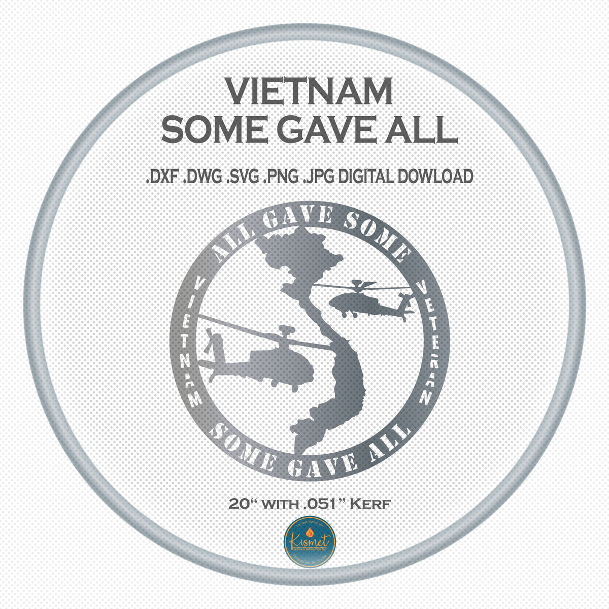 Vietnam Some Gave All Memorial DXF/SVG design preview with file details (photo 4)