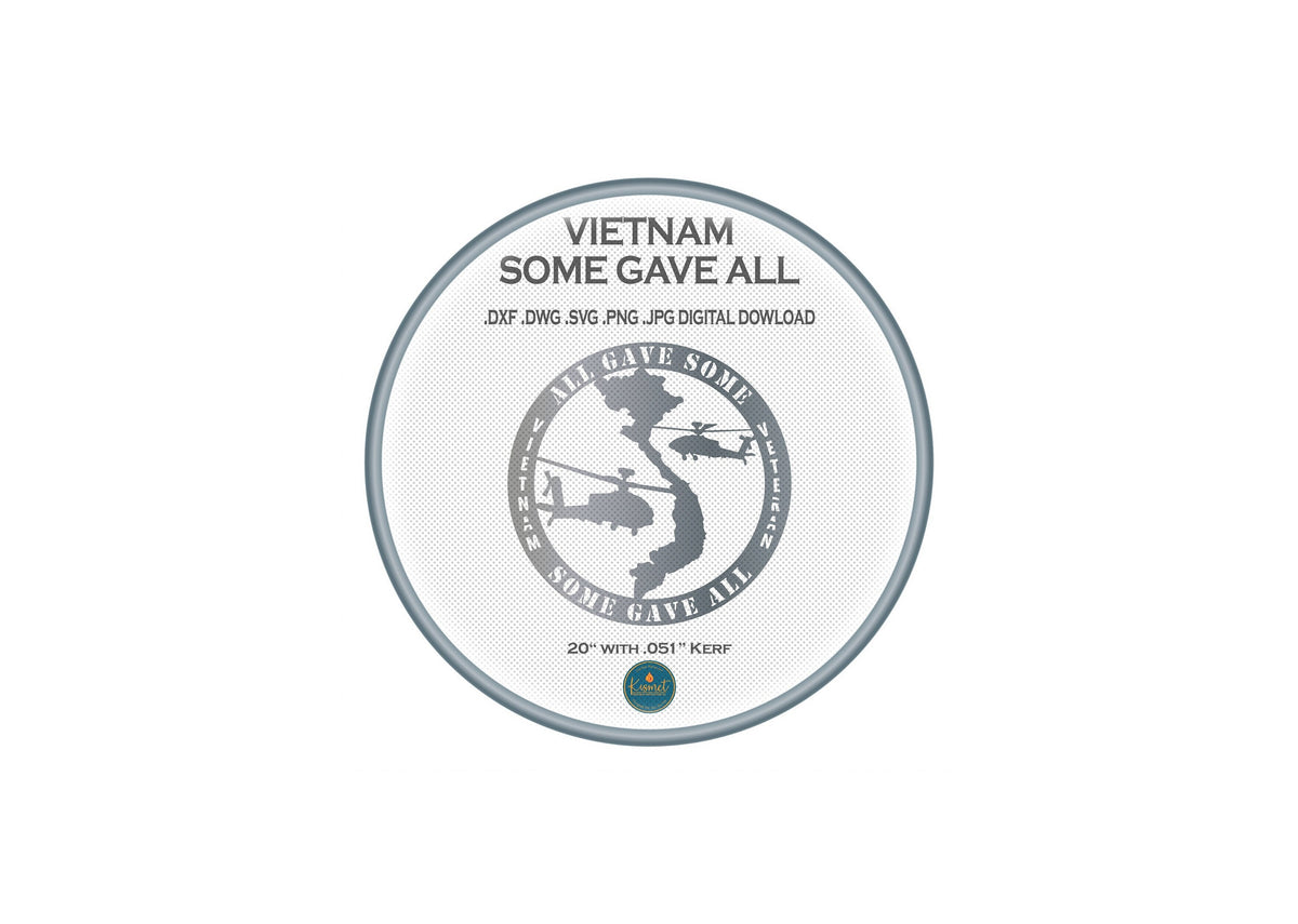 Vietnam Some Gave All Memorial DXF/SVG design preview with file details