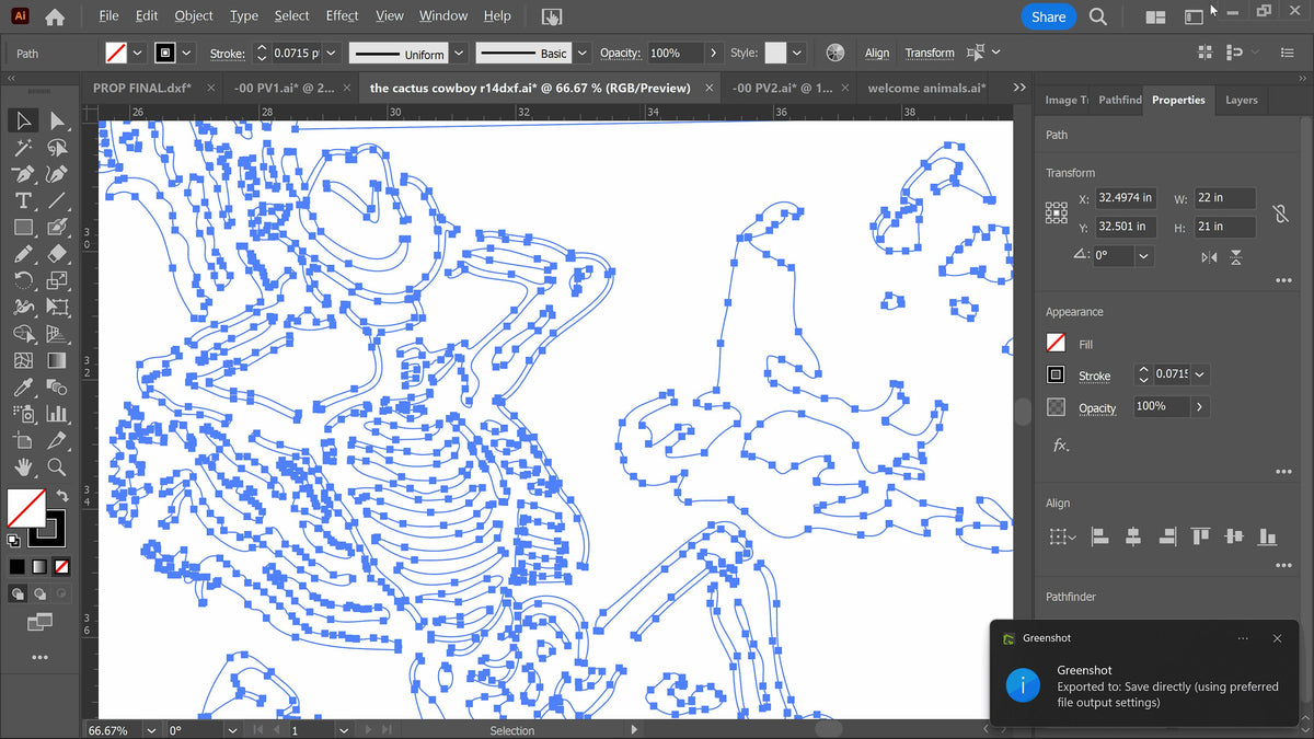 Skeleton Cowboy Barbed Wire Sign vector paths in design software (photo 7)