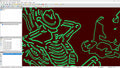 Skeleton Cowboy Barbed Wire Sign vector paths in design software