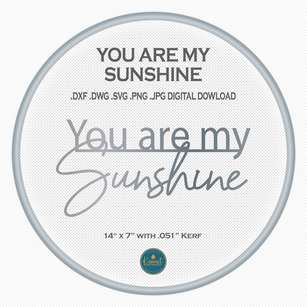 You Are My Sunshine Nursery Sign DXF/SVG design preview with file details (photo 3)