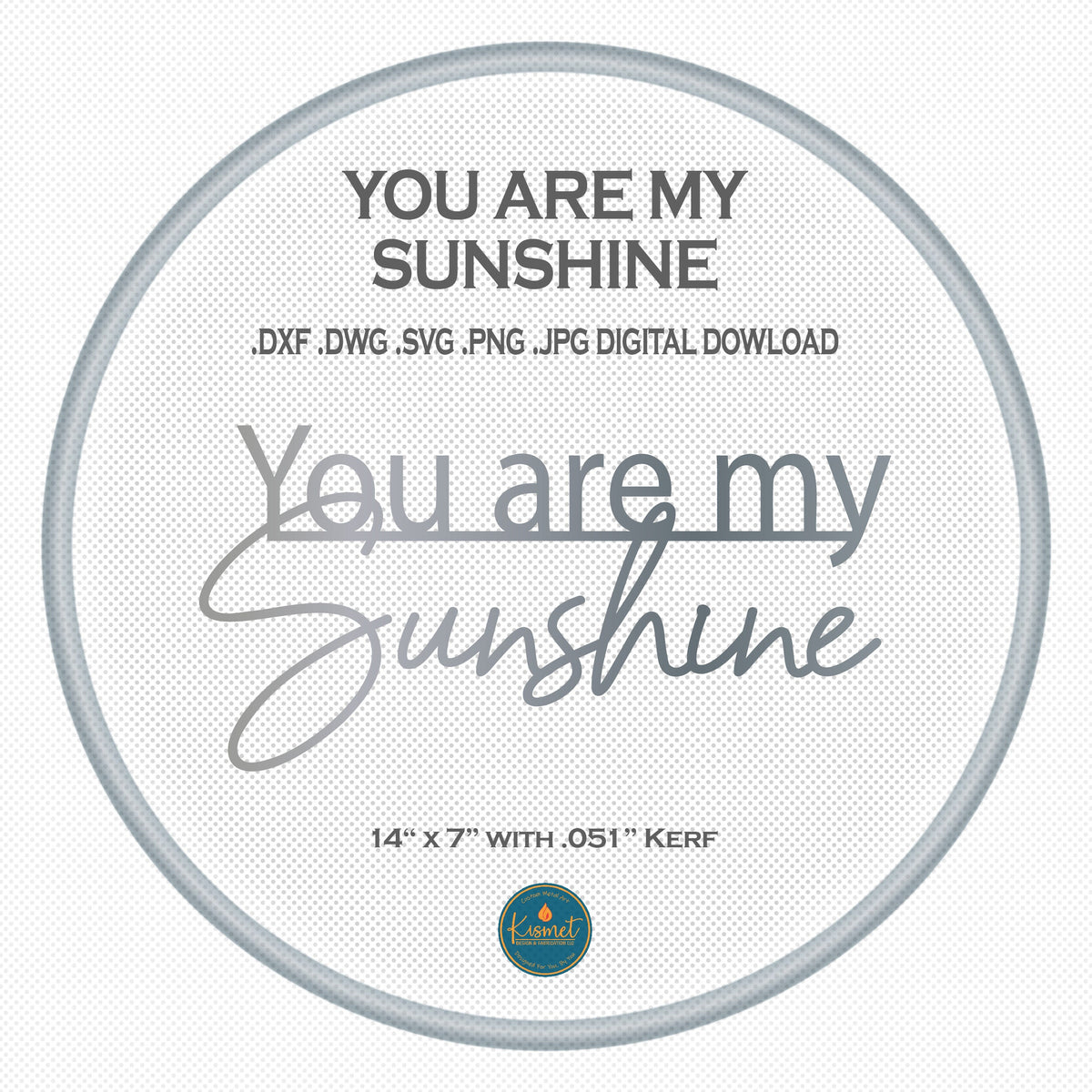 You Are My Sunshine Nursery Sign DXF/SVG design preview with file details (photo 3)