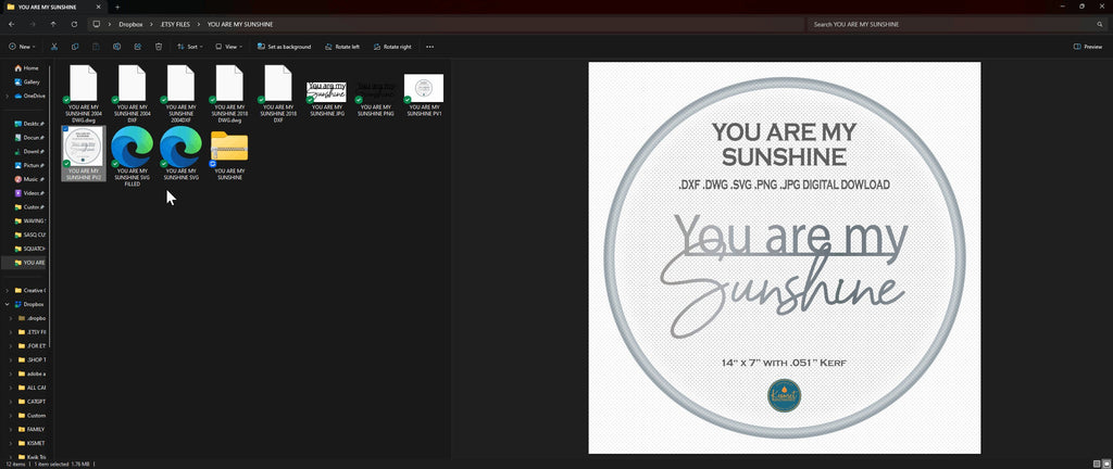 You Are My Sunshine Nursery Sign vector paths in design software