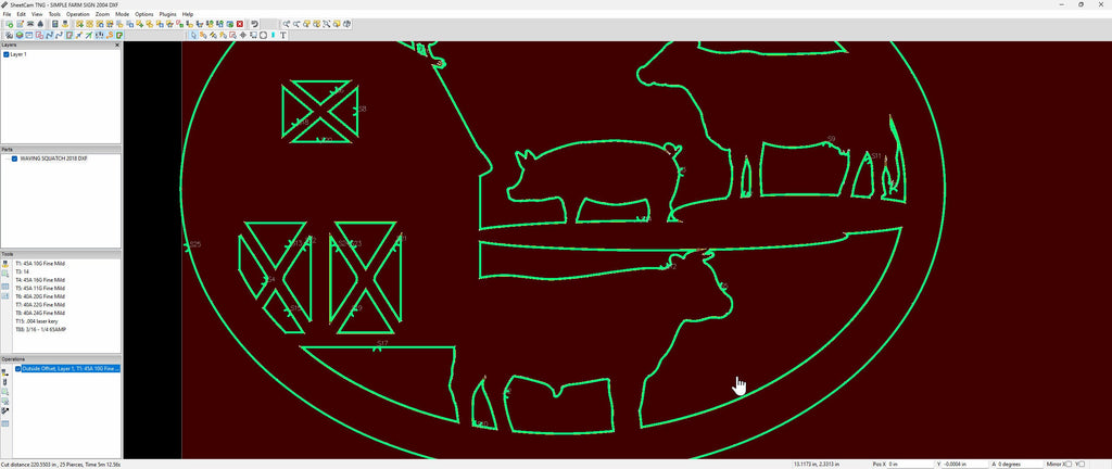 Farm Animals Barn Oval Sign vector paths in design software (photo 8)