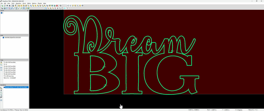 Dream Big Lettering Sign vector paths in design software (photo 4)