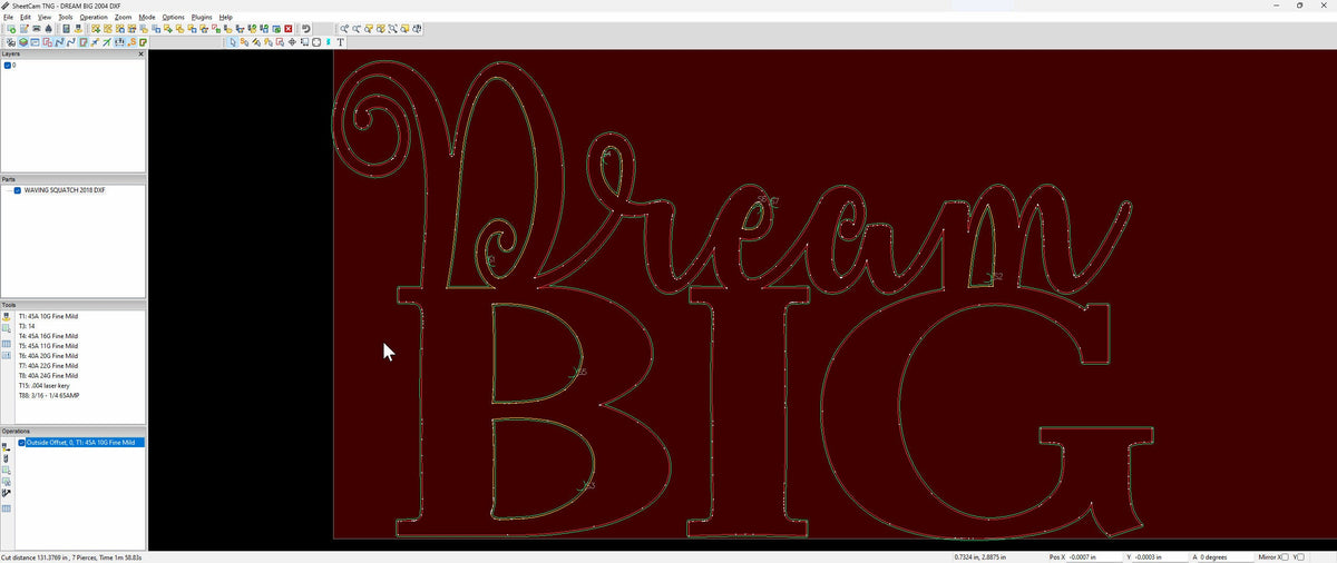 Dream Big Lettering Sign vector paths in design software (photo 8)