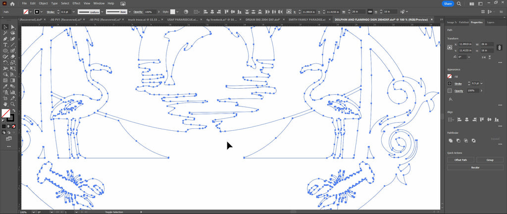 Island Paradise Palm Tree Sign vector paths in design software (photo 10)