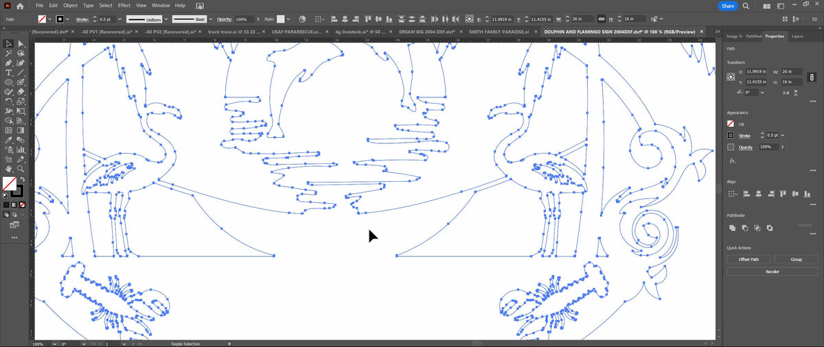 Island Paradise Palm Tree Sign vector paths in design software (photo 10)