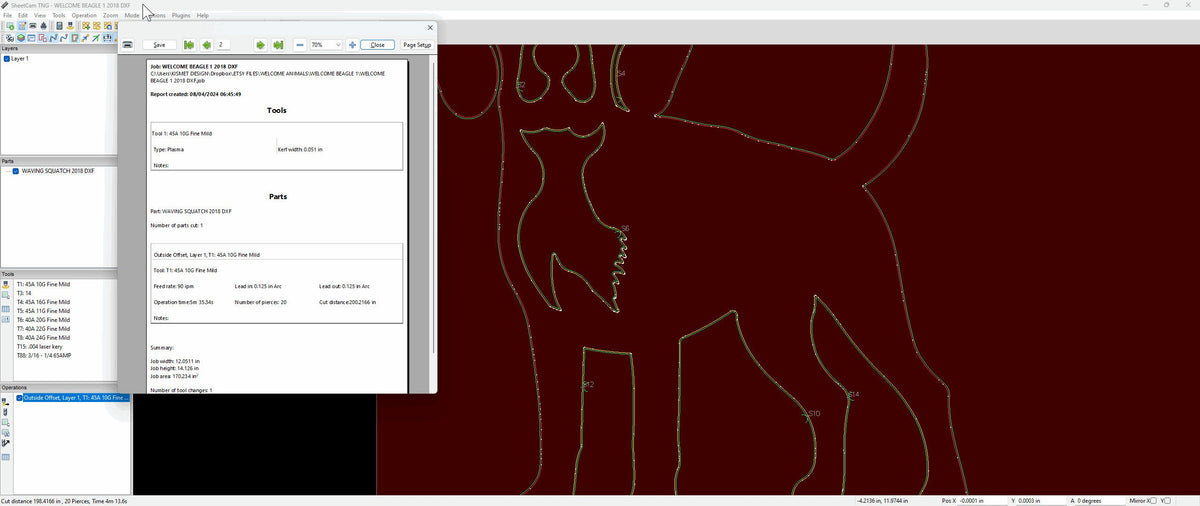 Beagle Welcome Sign vector paths in design software (photo 5)