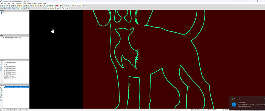 Beagle Welcome Sign vector paths in design software (photo 6)