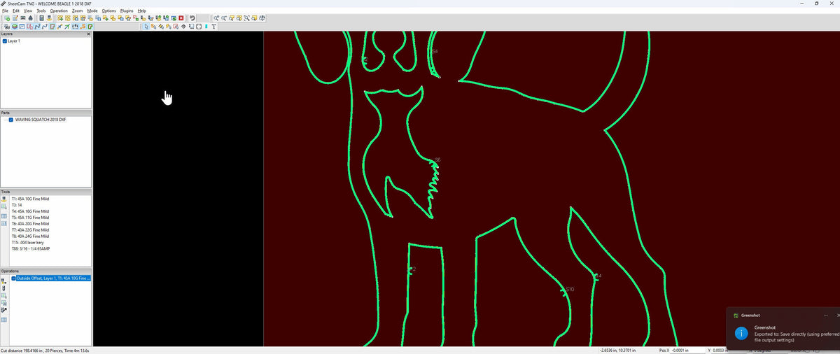 Beagle Welcome Sign vector paths in design software (photo 6)
