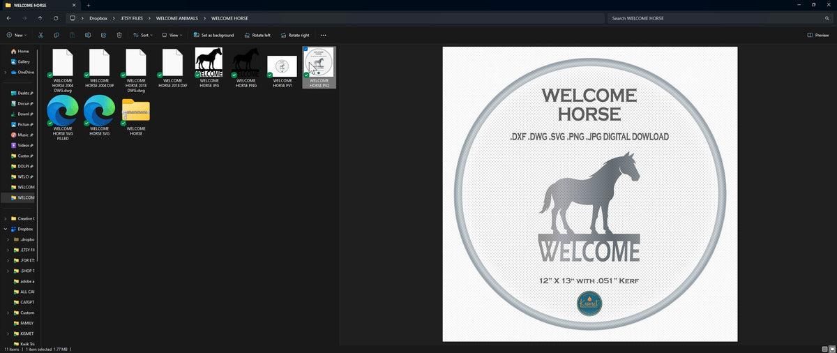 Horse Welcome Sign vector paths in design software