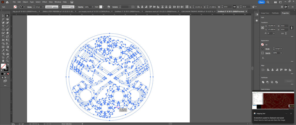 Pistons and Sprockets Circle vector paths in design software (photo 6)
