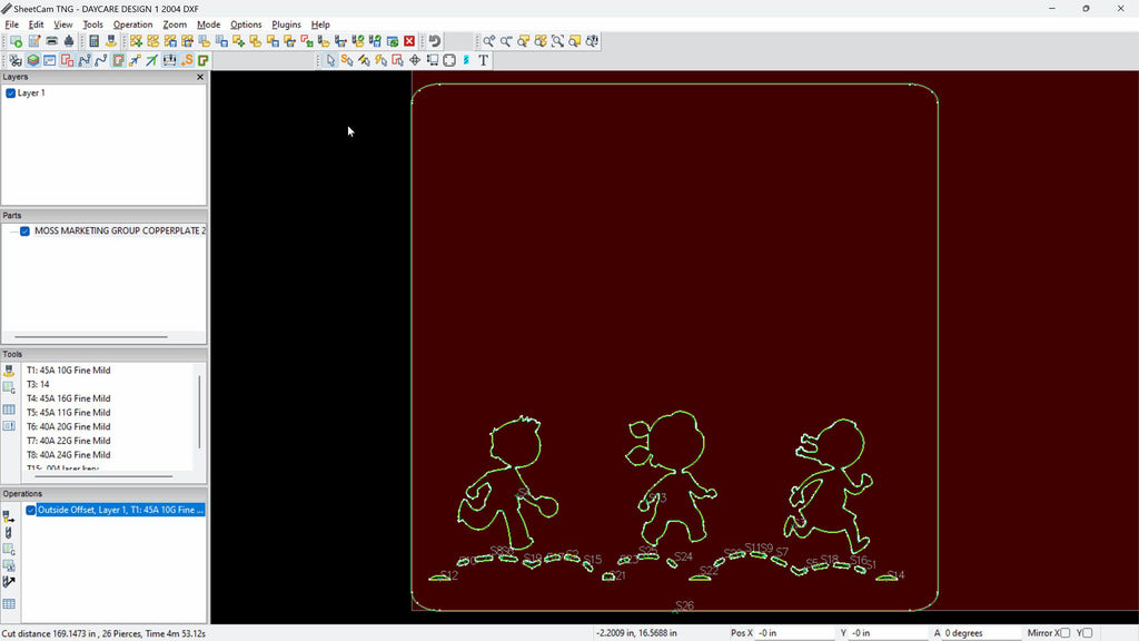 Custom Daycare Sign with Running Kids vector paths in design software (photo 4)