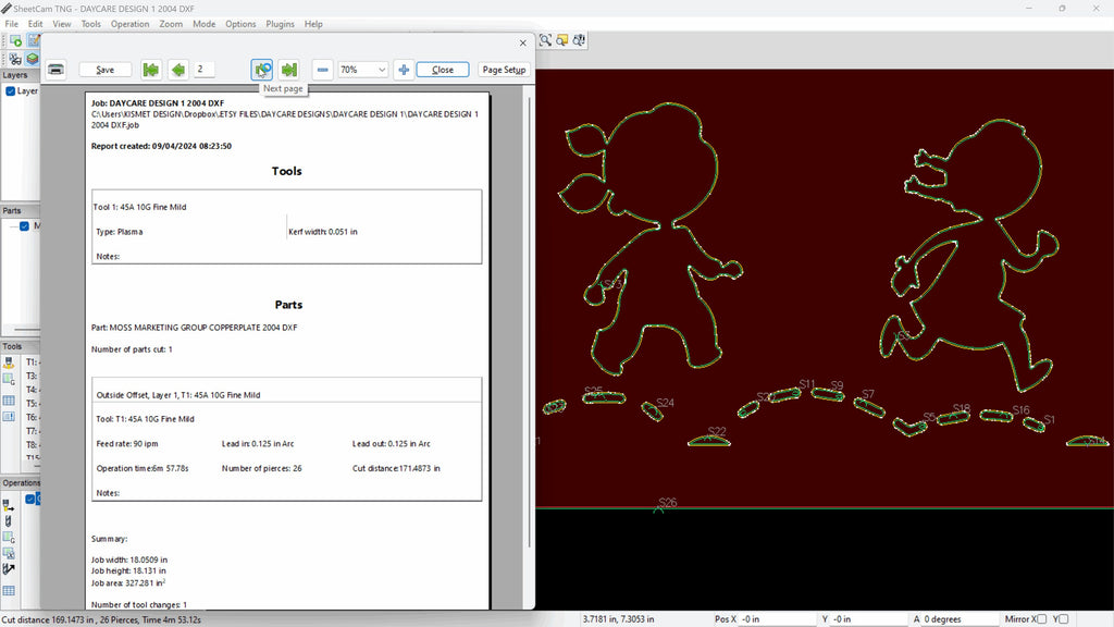 Custom Daycare Sign with Running Kids vector paths in design software (photo 6)