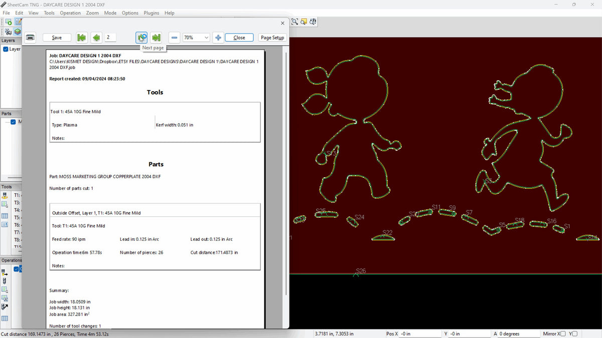 Custom Daycare Sign with Running Kids vector paths in design software (photo 6)