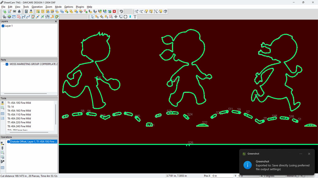 Custom Daycare Sign with Running Kids vector paths in design software (photo 7)