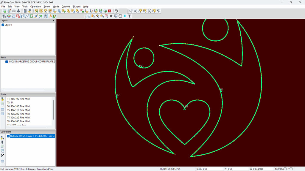 Custom Daycare Sign with Heart Emblem vector paths in design software (photo 8)