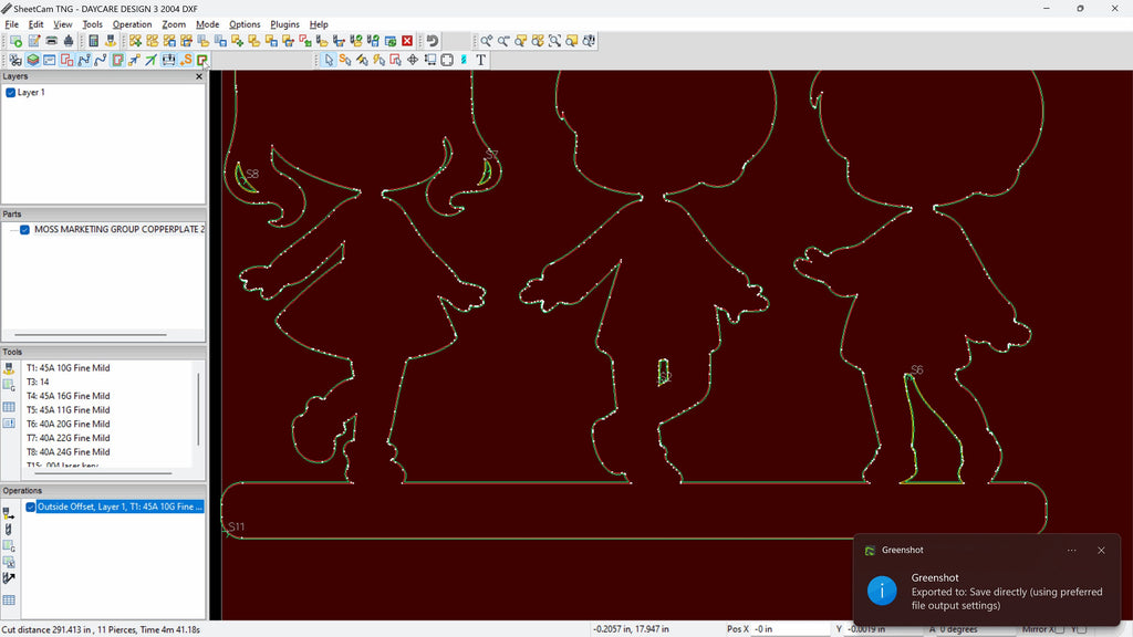 Three Kids Holding Hands Daycare Name Sign vector paths in design software (photo 7)