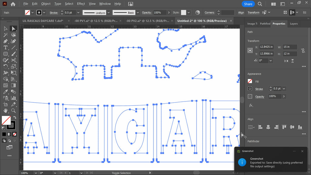 Kids Building Blocks Daycare Sign vector paths in design software (photo 9)
