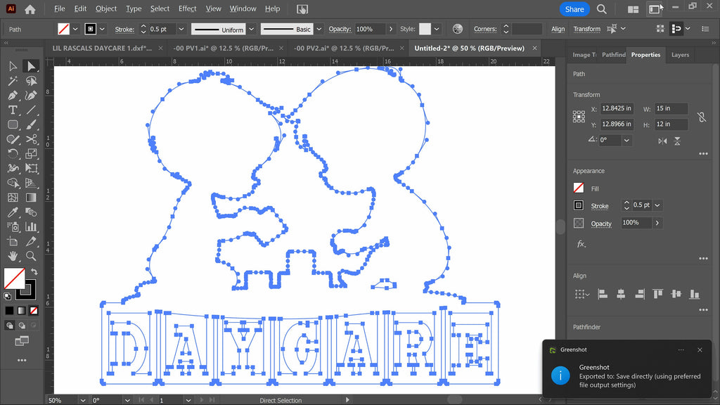 Kids Building Blocks Daycare Sign vector paths in design software (photo 8)