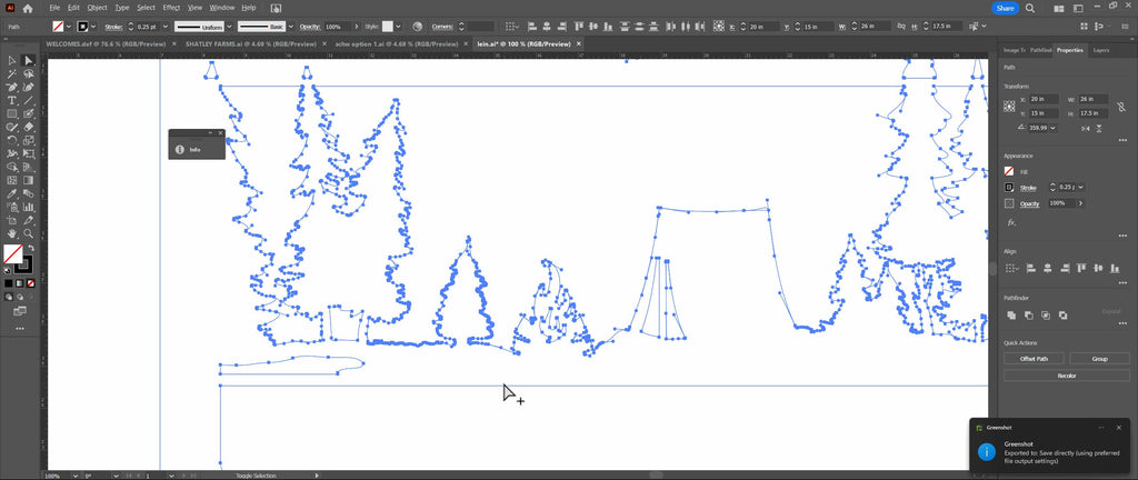 Personalized Camping Name Sign vector paths in design software (photo 4)
