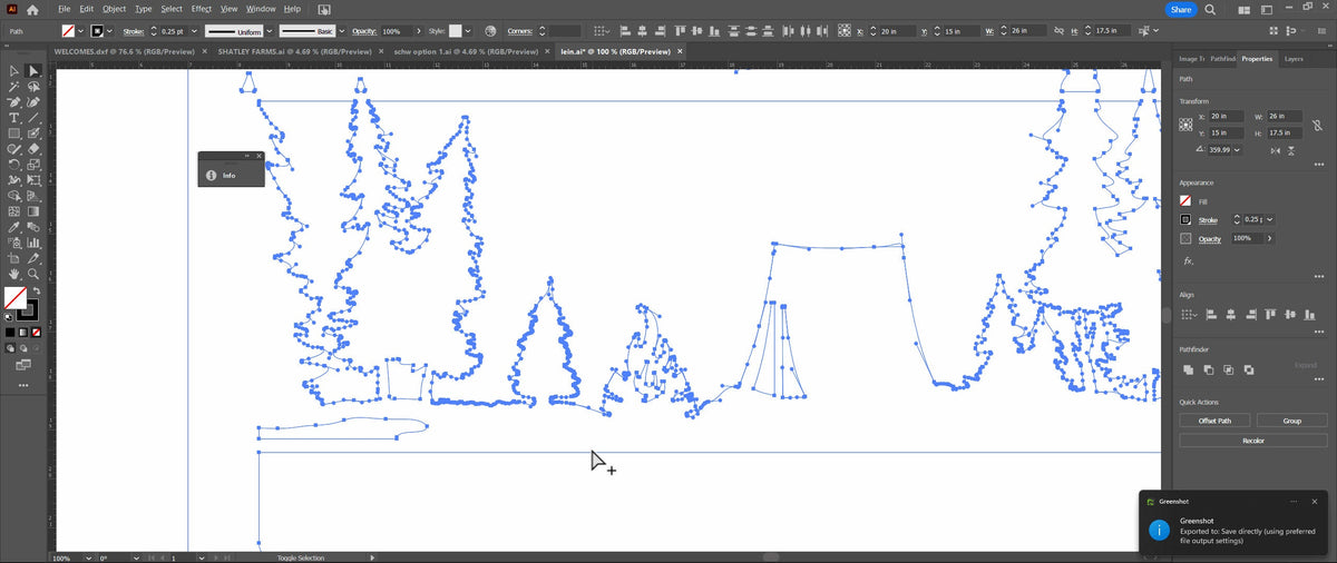 Personalized Camping Name Sign vector paths in design software (photo 4)