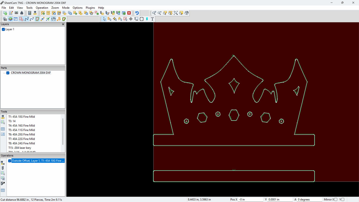 Princess Crown Name Sign vector paths in design software (photo 4)
