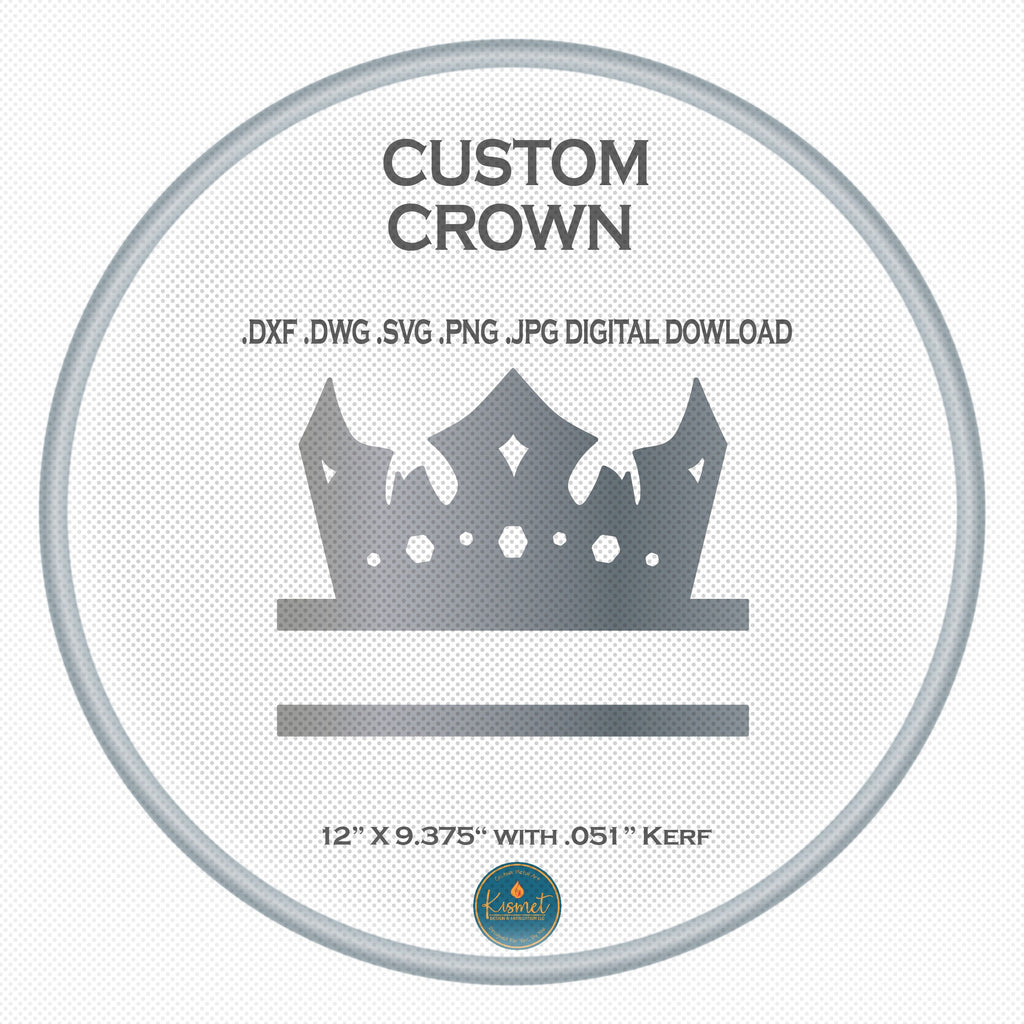 Princess Crown Name Sign DXF/SVG design preview with file details (photo 3)
