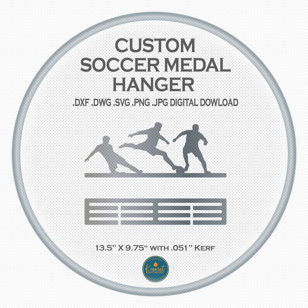 Soccer Medal Hanger DXF/SVG design preview with file details (photo 3)