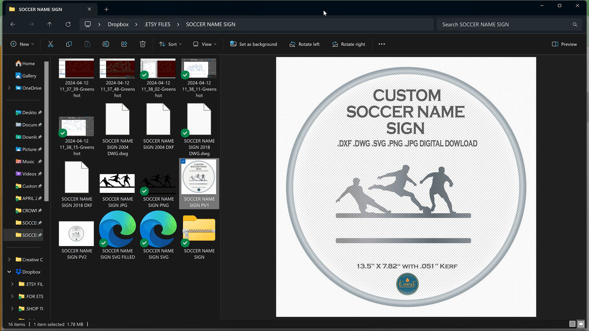 Soccer Name Sign vector paths in design software
