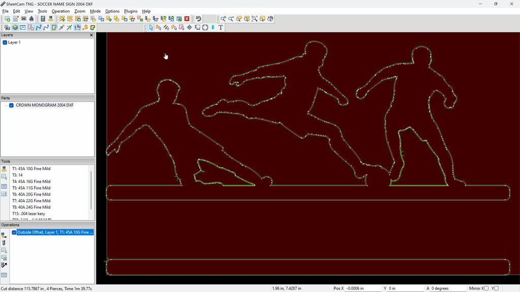 Soccer Name Sign vector paths in design software (photo 4)