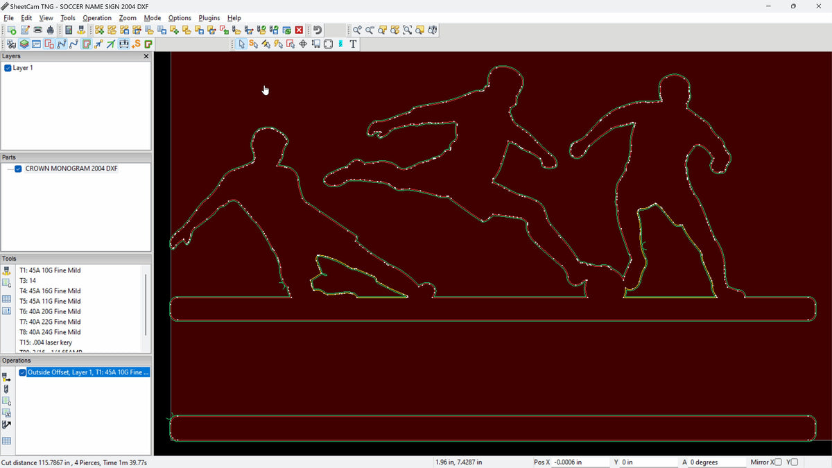 Soccer Name Sign vector paths in design software (photo 4)
