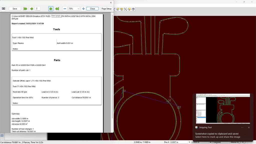 Golf Bag Monogram Sign vector paths in design software (photo 9)
