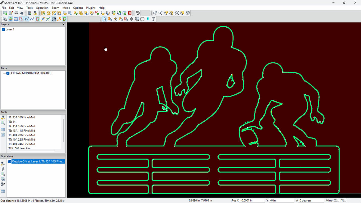 Football Medal Hanger, Action Players vector paths in design software (photo 6)