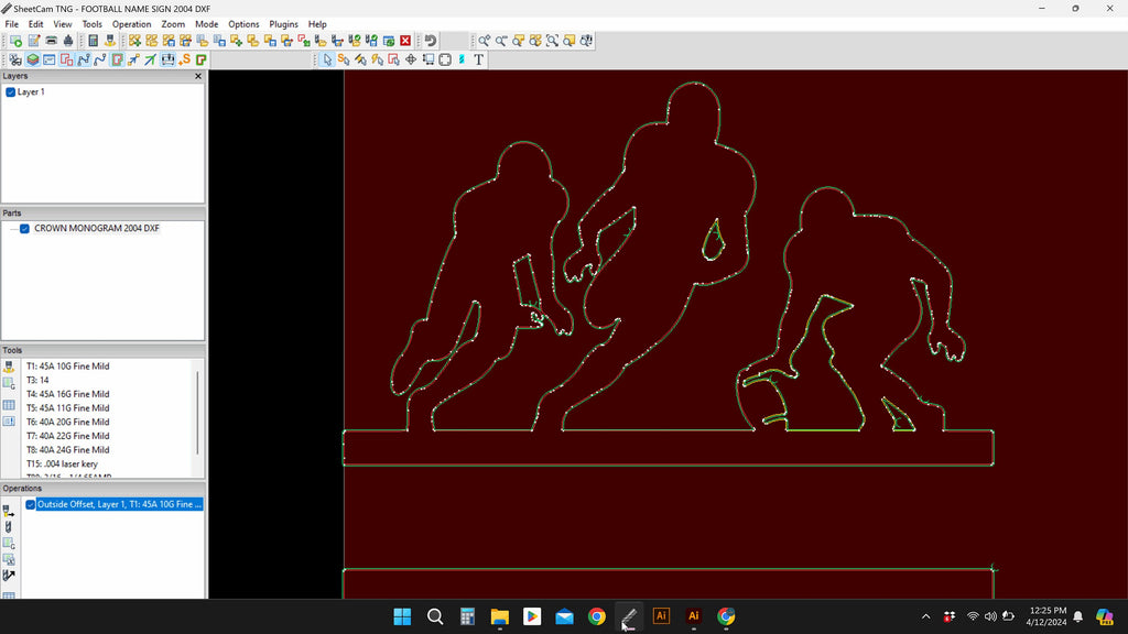 Football Name Sign vector paths in design software (photo 6)