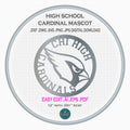 Cardinal Mascot School Sign DXF/SVG design preview with file details