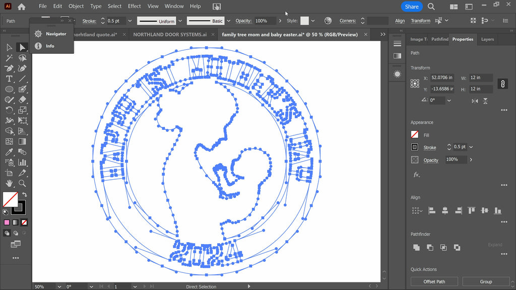 First Mother's Day 2024 Sign vector paths in design software (photo 4)