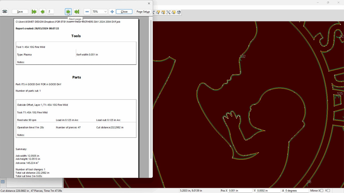 First Mother's Day 2024 Sign vector paths in design software (photo 5)