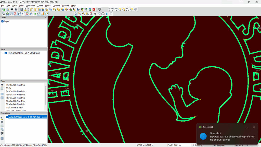 First Mother's Day 2024 Sign vector paths in design software (photo 6)
