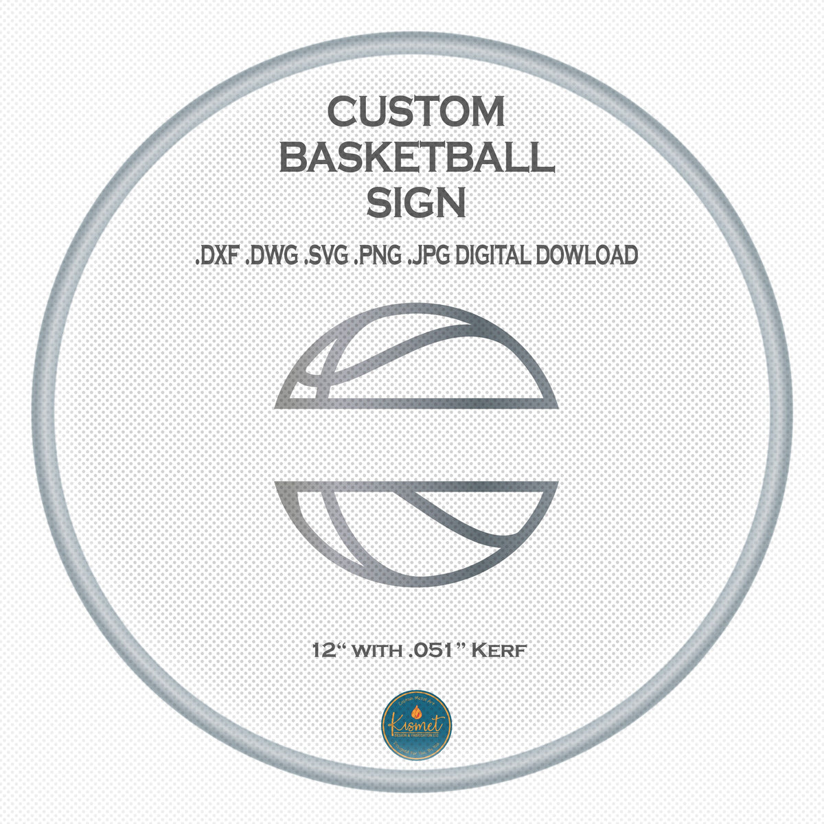 Personalized Basketball Sign DXF/SVG design preview with file details (photo 3)