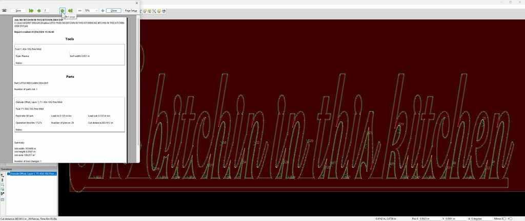 No Bitchin' in This Kitchen vector paths in design software (photo 6)