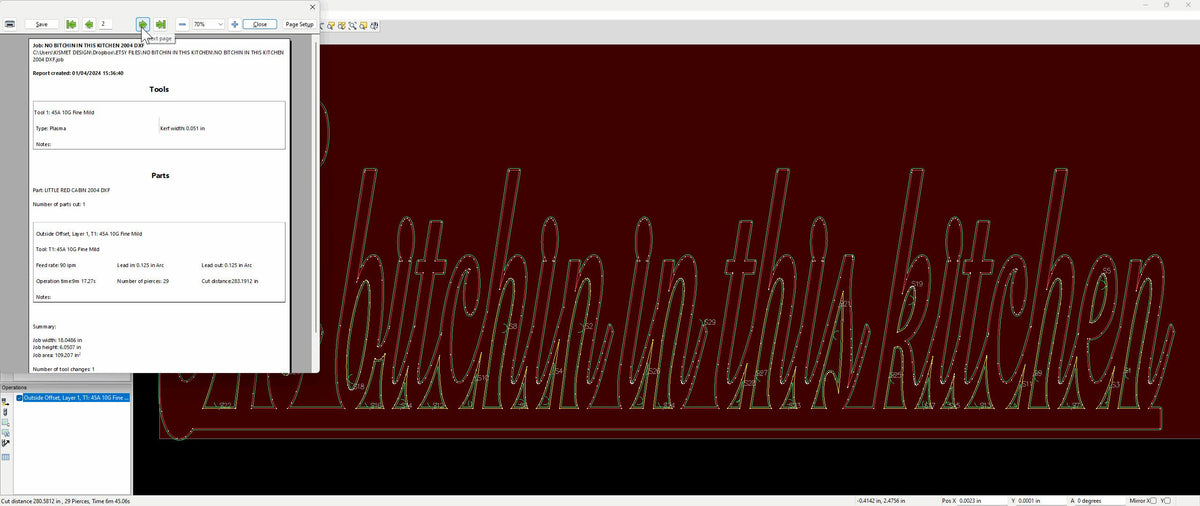 No Bitchin' in This Kitchen vector paths in design software (photo 6)
