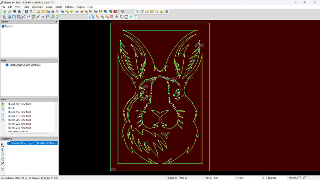Rabbit Portrait Frame vector paths in design software (photo 5)